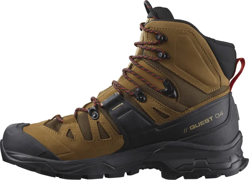 Salomon Mens Quest 4 GTX Boots - Rubber-Black-Fiery Red-2
